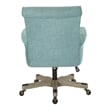 Megan Office Chair in Turquoise Fabric with Grey Wash Wood