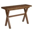 McKayla Flip Top Table in Distressed Brown Finish Solid Wood and Veneers