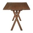McKayla Flip Top Table in Distressed Brown Finish Solid Wood and Veneers