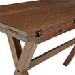 McKayla Flip Top Table in Distressed Brown Finish Solid Wood and Veneers