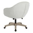Nora Office Chair in Dove Fabric with Gray Brush Wood Base KD
