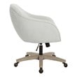 Nora Office Chair in Dove Fabric with Gray Brush Wood Base KD