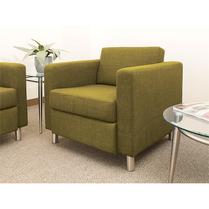 OSP Home Furnishings Pacific Armchair In Green Fabric