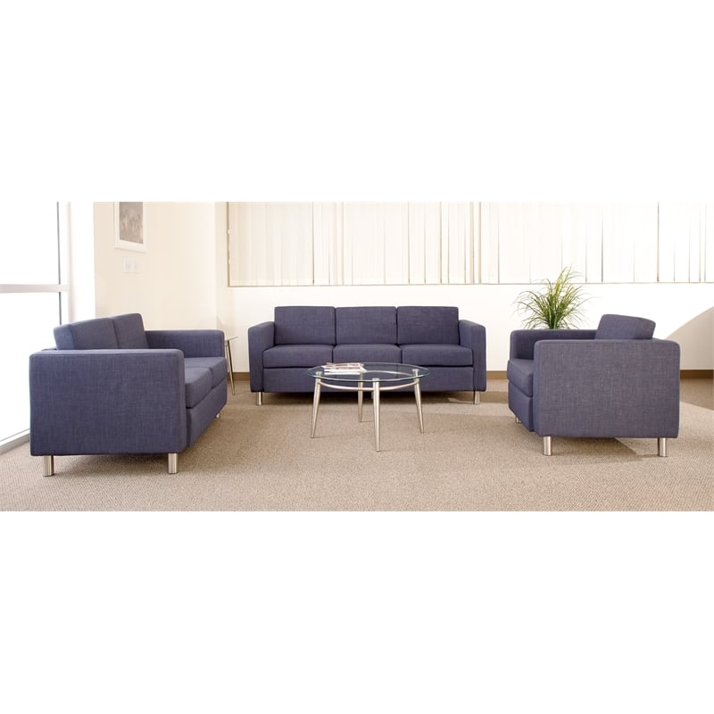 OSP Home Furnishings Pacific Armchair In Navy Fabric