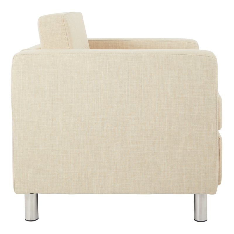 OSP Home Furnishings Pacific Armchair In Cream Fabric