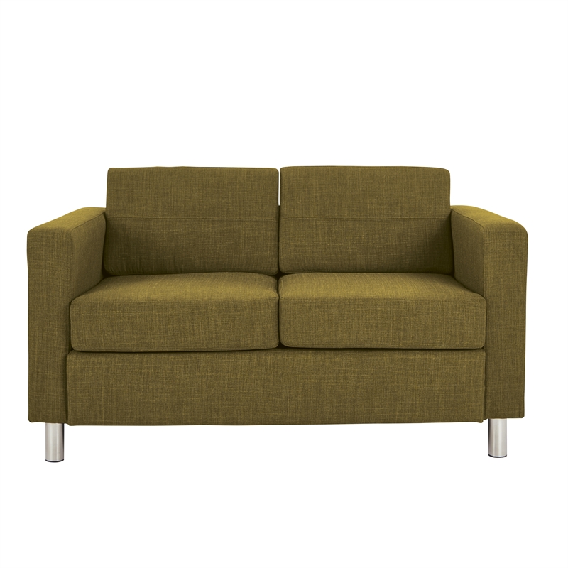 OSP Home Furnishings Pacific Love Seat In Green Fabric