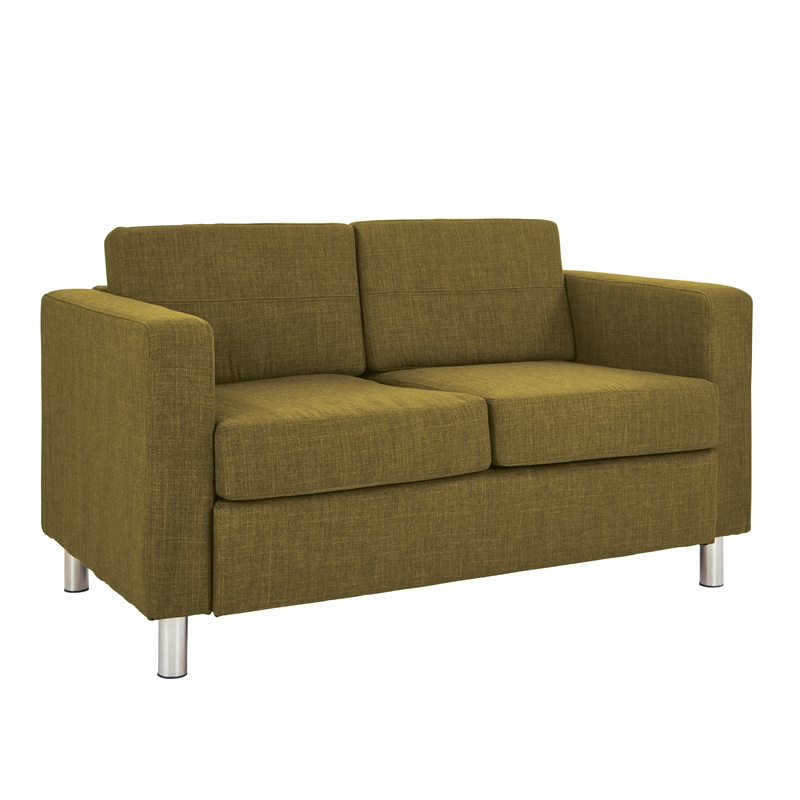 OSP Home Furnishings Pacific Love Seat In Green Fabric
