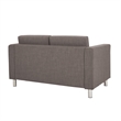 OSP Home Furnishings Pacific Love Seat In Cement Gray Fabric