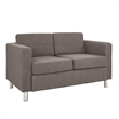 OSP Home Furnishings Pacific Love Seat In Cement Gray Fabric