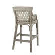 Plantation Bar Stool with Gray Wood Rattan Frame Fully Assembled