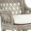 Plantation Bar Stool with Gray Wood Rattan Frame Fully Assembled