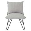 Riverdale Chair in Dove Gray Fabric with Black Legs