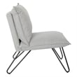 Riverdale Chair in Dove Gray Fabric with Black Legs