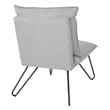 Riverdale Chair in Dove Gray Fabric with Black Legs