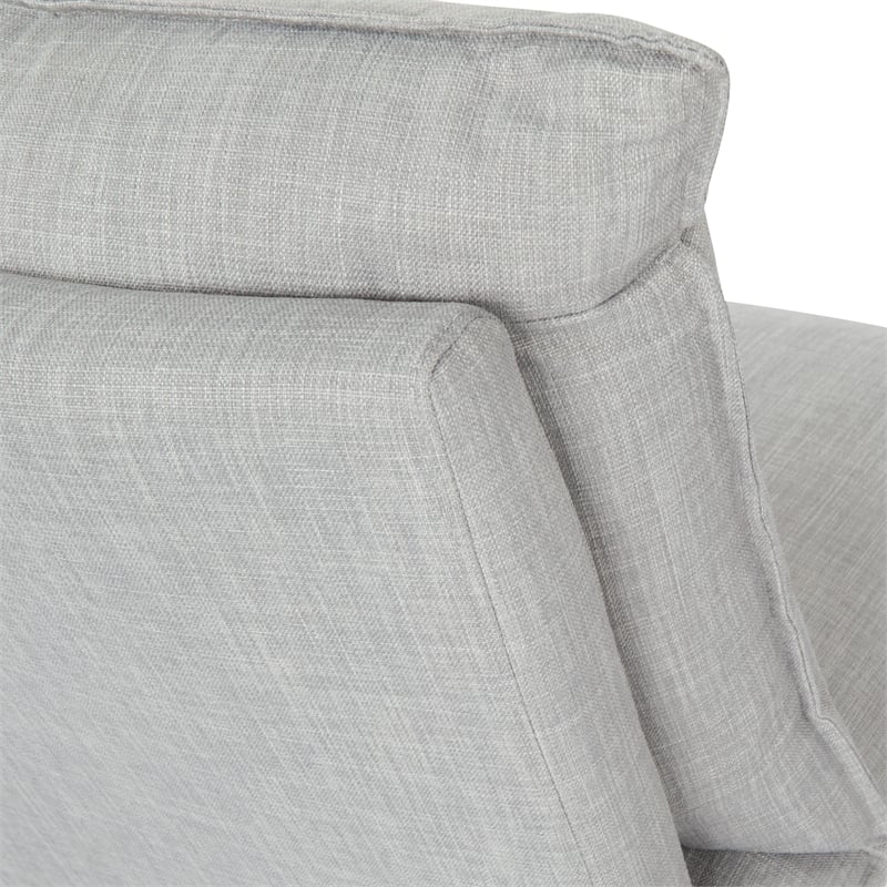 Riverdale Chair in Dove Gray Fabric with Black Legs