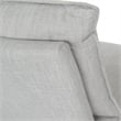 Riverdale Chair in Dove Gray Fabric with Black Legs