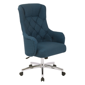 ariel desk chair in klein azure blue fabric semi assembled