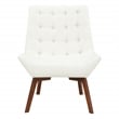 Shelly Tufted Chair in Linen Cream Fabric with Coffee Legs K/D