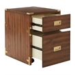 Wellington 2 Drawer File Cabinet in Toasted Brown Wheat Fully Assembled