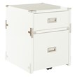 Wellington 2 Drawer File Cabinet in White Engineered Wood Fully Assembled