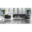 Wallstreet Corner Chair in Black Faux Leather