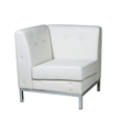 Wallstreet Corner Chair in White Faux Leather
