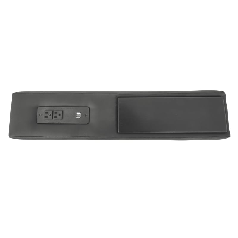 Wall Street Modular Component in Black Faux Leather Charging Station