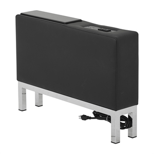 wall street modular component in black faux leather charging station
