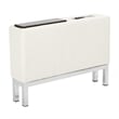 Wallstreet White Faux Leather Center Console with Charging Station