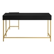 Modern Life Black L Desk Charger Drawer with Gold Metal Legs