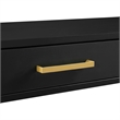 Modern Life Black L Desk Charger Drawer with Gold Metal Legs