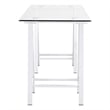 Middleton Writing Desk with Clear Glass Top and White Base
