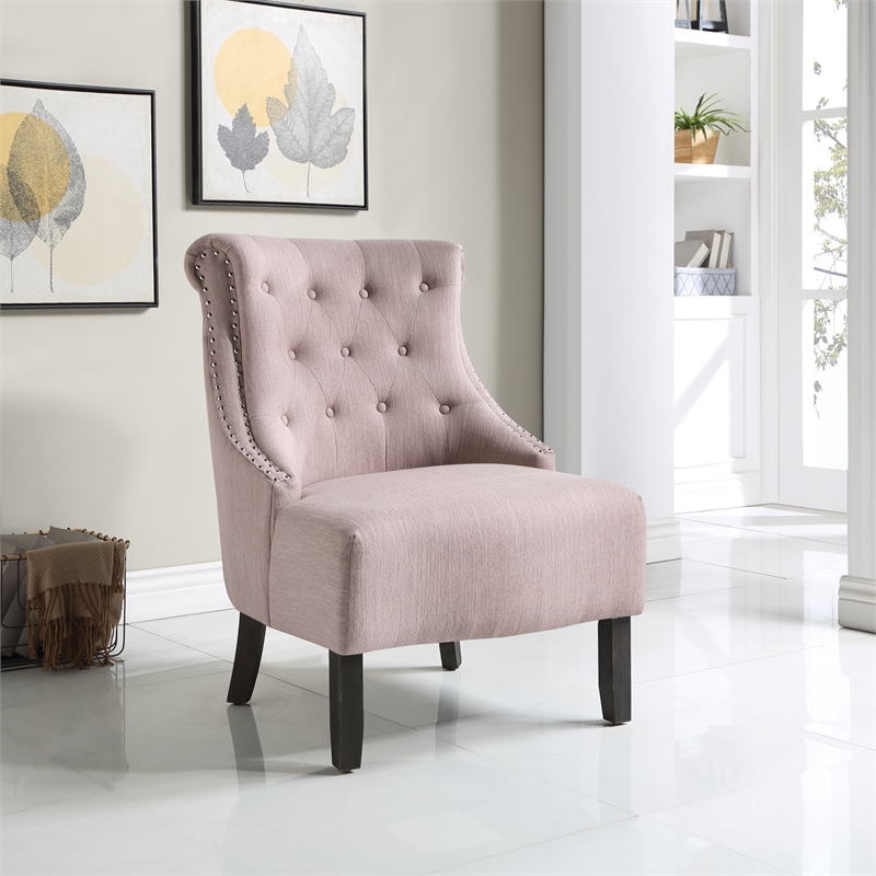 Pink discount tufted chair