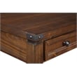 Baton Rouge L-Shape Desk in Brushed Walnut Finish in Engineered Wood