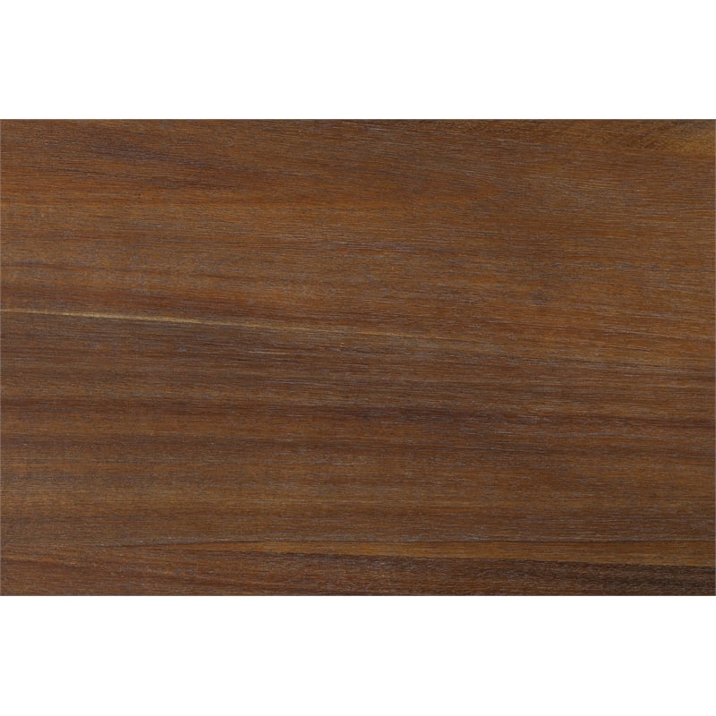 Baton Rouge L-Shape Desk in Brushed Walnut Finish in Engineered Wood