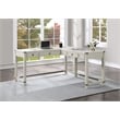 Baton Rouge L-Shape Desk in Champagne Oak Finish Engineered Wood