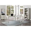 Baton Rouge L-Shape Desk in Champagne Oak Finish Engineered Wood