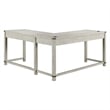 Baton Rouge L-Shape Desk in Champagne Oak Finish Engineered Wood