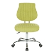 Sunnydale Office Chair in Basil Green Fabric with Chrome Base