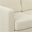 Pacific Loveseat In Cream Fabric With Chrome Colored Legs