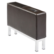 Wallstreet Espresso Faux Leather Center Console with Charging Station