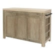 Cocina Kitchen Island in Natural with Spice Rack and Engineered Wood Top