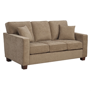 russell 3 seater sofa in earth brown fabric 3 cartons