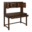 Baton Rouge Desk with Hutch in Brushed Walnut Engineered  Wood- 2 Cartons