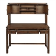 Baton Rouge Desk with Hutch in Brushed Walnut Engineered  Wood- 2 Cartons