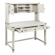 Baton Rouge Desk with Hutch in Champagne Oak Engineered Wood - 2 Cartons