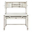 Baton Rouge Desk with Hutch in Champagne Oak Engineered Wood - 2 Cartons