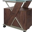 Zenos Mobile File Cabinet with Casters in Traditional Cherry Red Engineered Wood