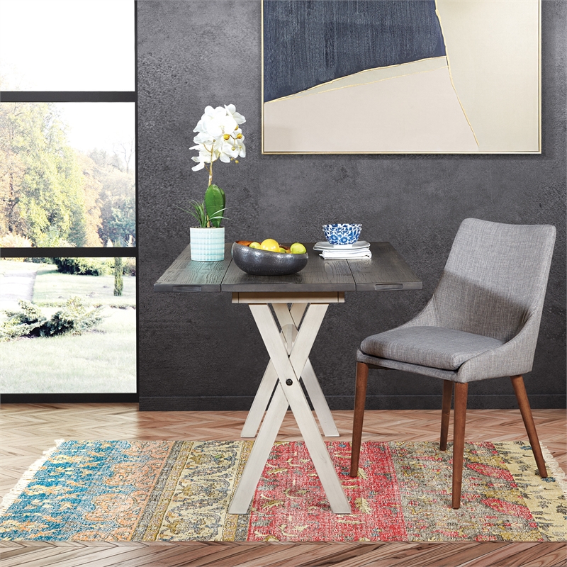 Kristen Flip Top Table in Charcoal Engineered Wood