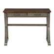 Jericho Rustic Writing Desk w/ Drawers in Slate Gray in Engineered Wood